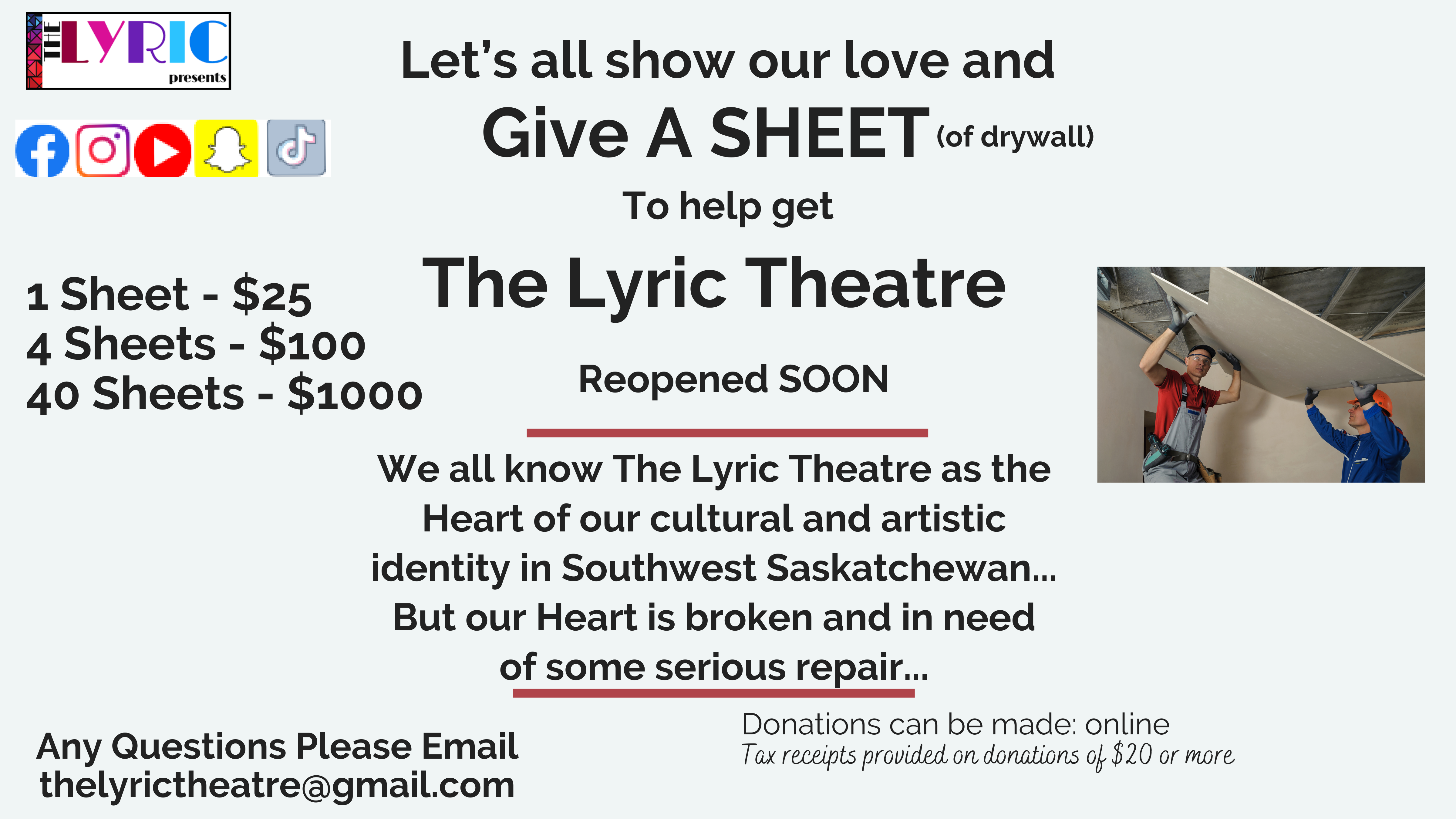 Drywall Poster The Lyric Theatre homepage support Lyrics